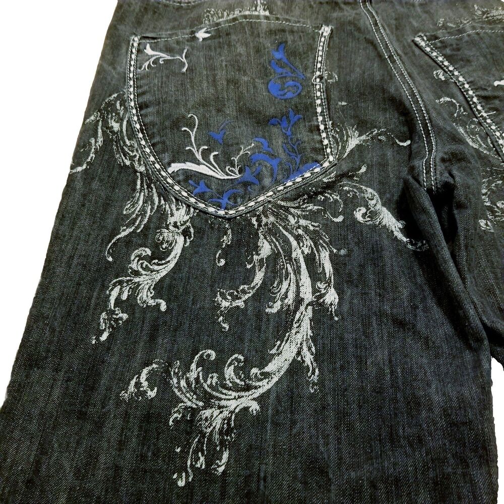 Russo Jean Shorts Men's Size 40 Vintage Denim Streetwear Y2K Hip Hop (40x14.5) - Picture 6 of 7